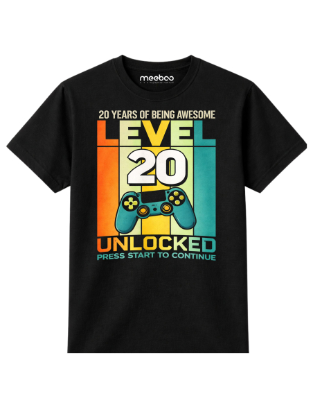 Koszulka Męska młodzieżowa Level 20 Unlocked