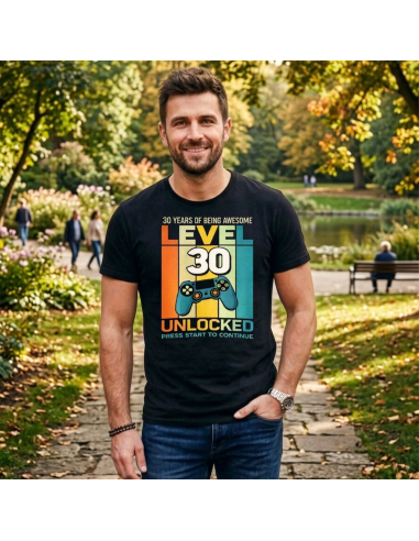 Koszulka Męska Level 30 Unlocked!