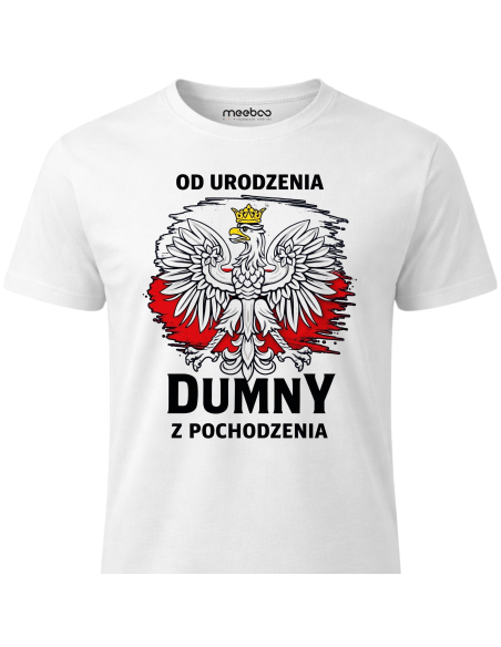 Koszulka Męska Od Urodzenia Dumny z Pochodzenia