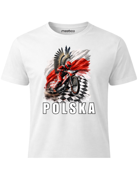 Koszulka Męska Polska Husaria Żużel Flaga