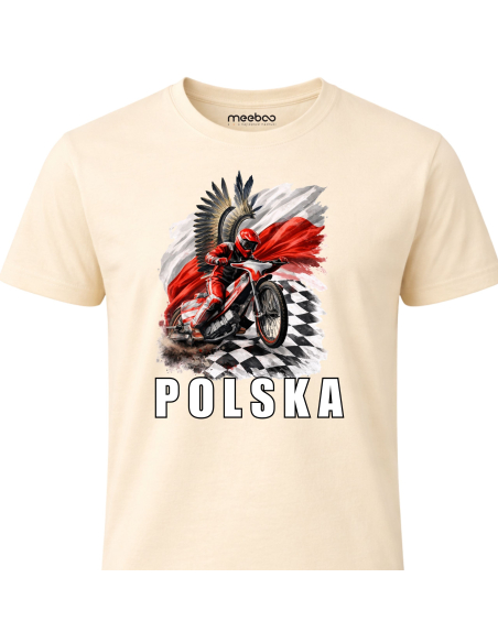Koszulka Męska Polska Husaria Żużel Flaga