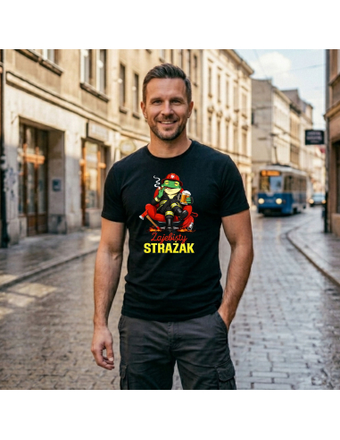 Koszulka Męska Żajebisty Strażak