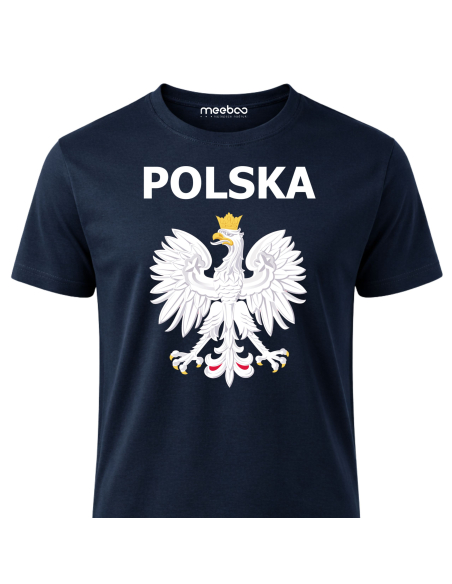 Koszulka Męska Godło Polski Z Napisem Polska