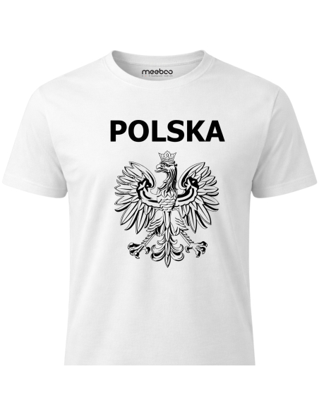 Koszulka Męska Godło Polski Z Napisem Polska