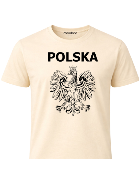 Koszulka Męska Godło Polski Z Napisem Polska