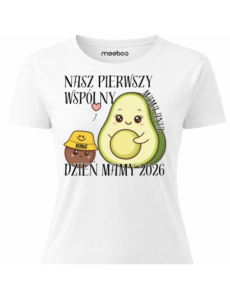 Koszulka Damska Czarna - nasz pierwszy dzień mamy