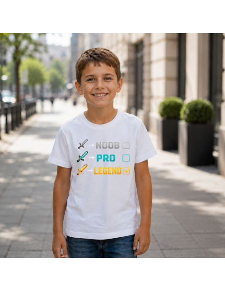 Koszulka Dziecięca - Minecraft Level Legend