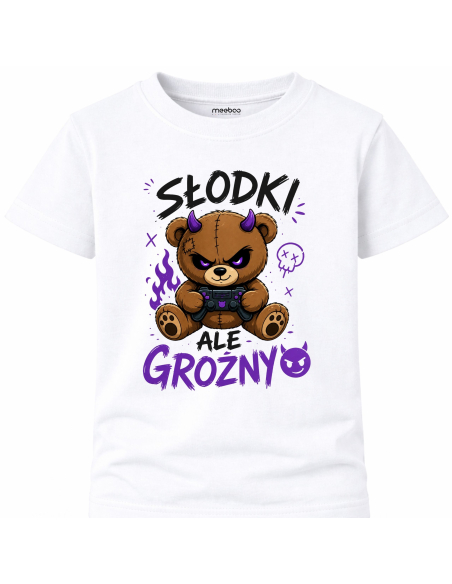Koszulka Dziecięca - Słodki Ale Groźny Miś