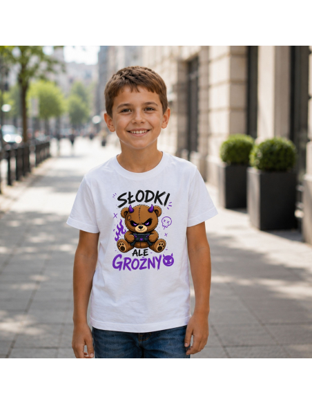 Koszulka Dziecięca - Słodki Ale Groźny Miś