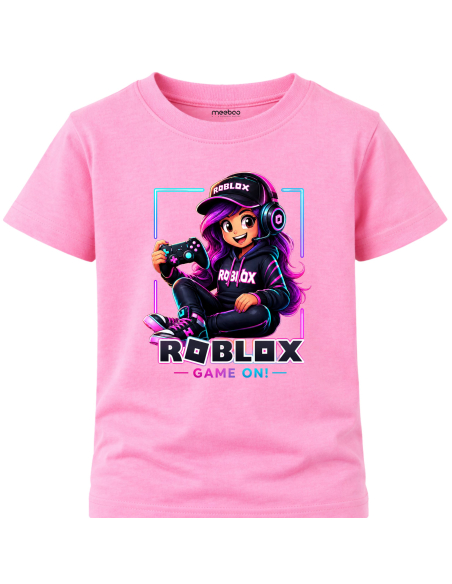 Koszulka Dziecięca Dla Dziewczynki - Roblox Level UP