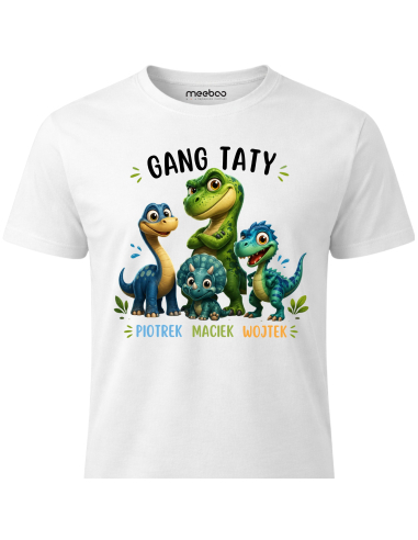 Koszulka Męska - Gang Taty Dinozaury