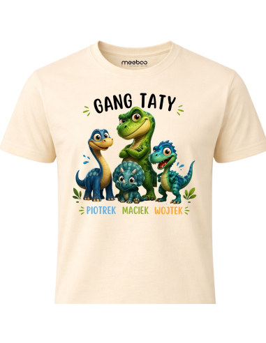 Koszulka Męska - Gang Taty Dinozaury