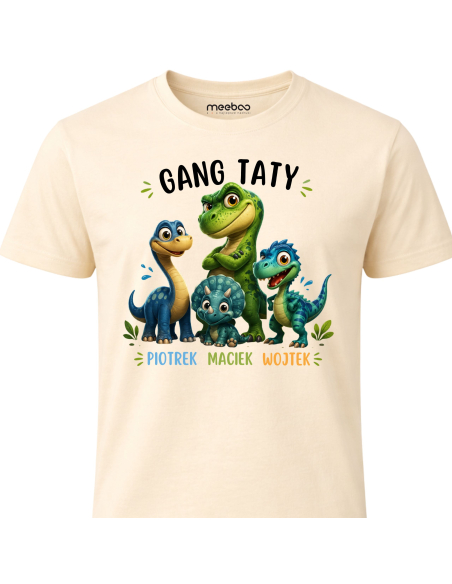 Koszulka Męska - Gang Taty Dinozaury