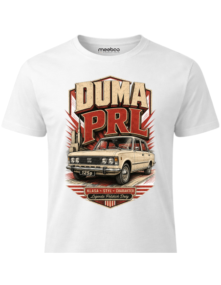 Koszulka Męska - Duma PRL Duży Fiat 125p Motoryzacyjna