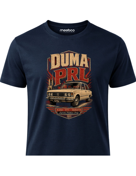 Koszulka Męska - Duma PRL Duży Fiat 125p Motoryzacyjna