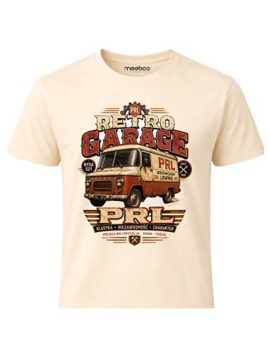 Koszulka Męska - Retro Garage PRL...