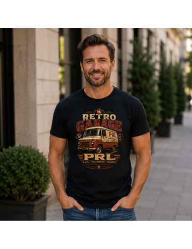 Koszulka Męska - Retro Garage PRL...