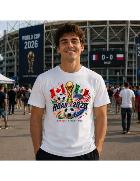 Koszulka Męska - Road To Cup 2026 - Mistrzostwa Świata Piłka Nożna