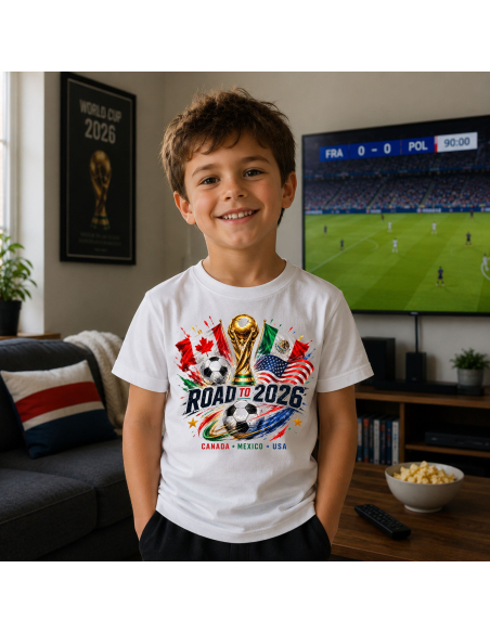 Koszulka Dziecięca - Road To Cup 2026 - Mistrzostwa Świata Piłki Nożnej 2026
