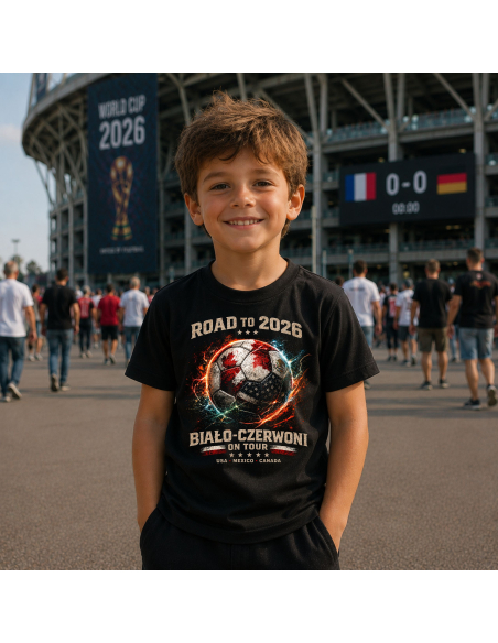 Koszulka Dziecięca - Fifa World Cup 2026 - Biało Czerwoni Polska - Mistrzostwa Świata Piłki Nożnej 2026