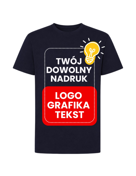 Koszulka Męska Z Własnym Nadrukiem Czarna