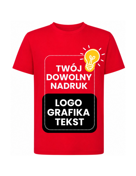 Koszulka Męska Z Własnym Nadrukiem Biała
