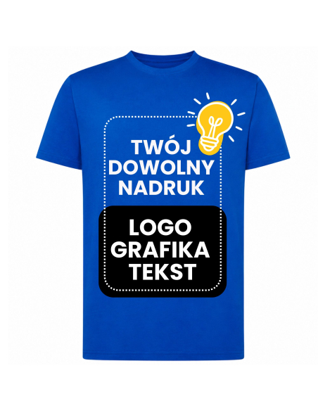 Koszulka Męska Z Własnym Nadrukiem Szara