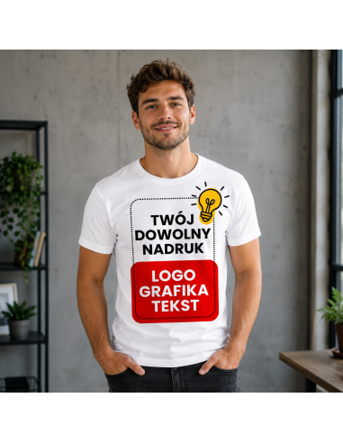 Koszulka Męska Z Własnym Nadrukiem Khaki