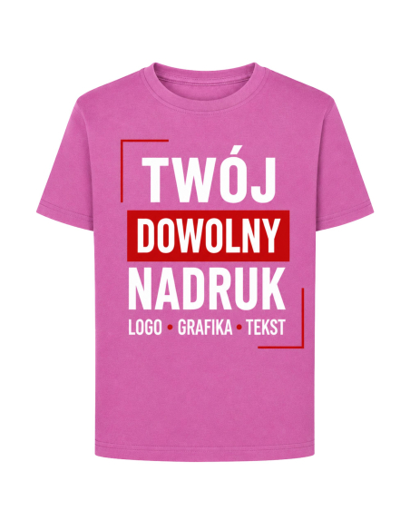 Koszulka Dziecięca Z Dowolnym Nadrukiem Grafika Logo Tekst Czarna