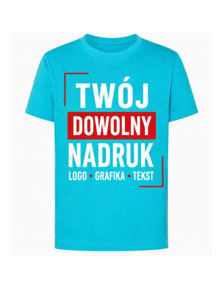 Koszulka Dziecięca Z Dowolnym Nadrukiem Grafika Logo Tekst Czarna