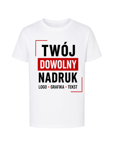 Koszulka Dziecięca Z Dowolnym Nadrukiem Grafika Logo Tekst Czarna