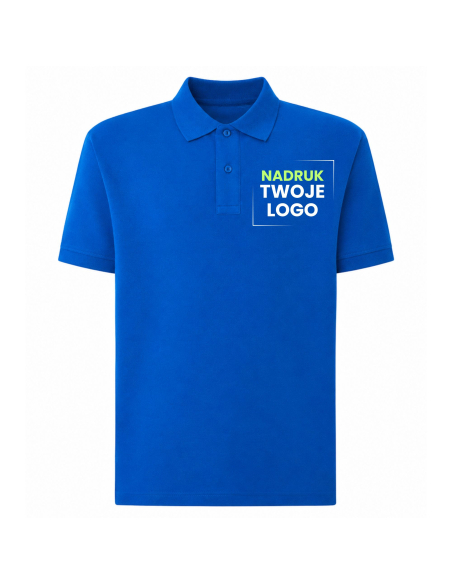 Koszulka Męska Polo Z Własnym Logo na Piersi Czarna