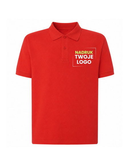 Koszulka Męska Polo Z Własnym Logo na Piersi Czarna