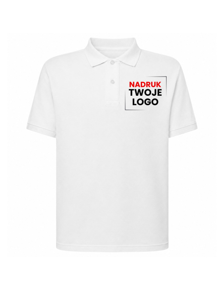 Koszulka Męska Polo Z Własnym Logo na Piersi Czarna