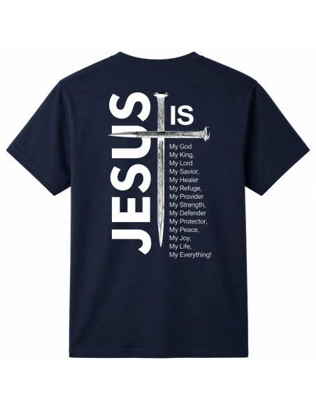 Koszulka Męska - Pielgrzymka 2026 - Jezus is King (nadruk na plecach)