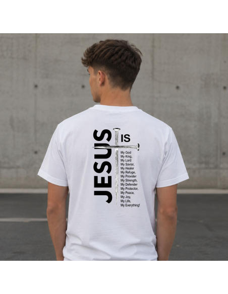 Koszulka Męska - Pielgrzymka 2026 - Jezus is King (nadruk na plecach)