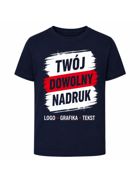 Koszulka Dziecięca Z Dowolnym Nadrukiem Grafika Tekst Logo Azaliowa