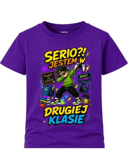 Koszulka Dziecięca - Do szkoły - Serio Jestem w Drugiej Klasie