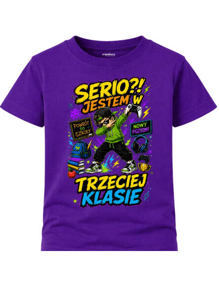Koszulka Dziecięca - Do szkoły - Serio Jestem w Trzeciej Klasie