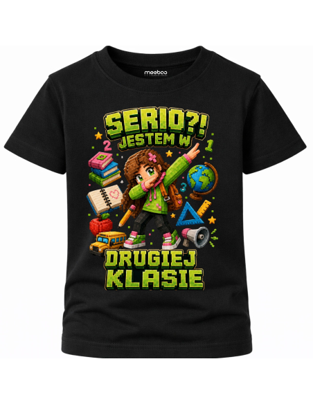 Koszulka Dziecięca - Do szkoły - Serio Jestem w Drugiej Klasie