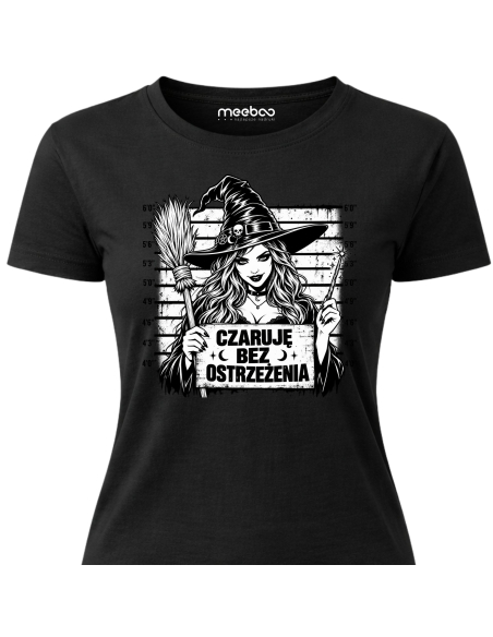 Koszulka Damska na Halloween - Czaruje Bez Ostrzeżenia