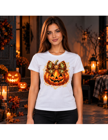 Koszulka Damska na Halloween - Dynia...