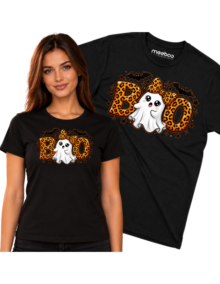 Koszulka Damska na Halloween - BOO Straszący Duch