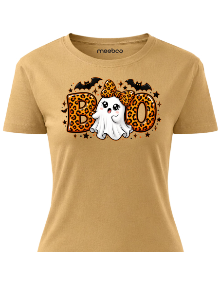 Koszulka Damska na Halloween - BOO Straszący Duch