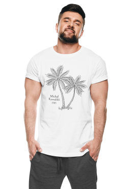 Zestaw koszulek Tata i syn Palma - kokos